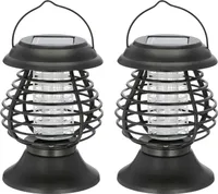 2x Solar UV Insektenvernichter Mückenfalle Akku Moskito Killer Insektenfalle Mückenlampe Mückenfalle Insektenkiller