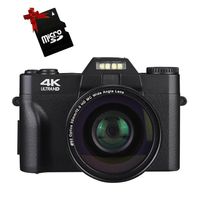 Digitalkamera 4K Ultra HD 48MP Kamera Fotokamera mit 32GB Karte Fotoapparat Videokamera Compact Cam,Schwarz