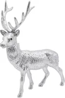 Dekoratives Rentier Brokat silber 33 cm silber