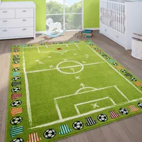 Kinder Teppich Spielteppich Circle grün 90x160cm Kreise gelb 