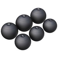 GORILLA SPORTS® Medizinball - 60 kg Set, mit Griffiger Oberfläche, Rutschfest, Schwarz - Gewichtsball, Fitnessball, Slamball, Trainingsball