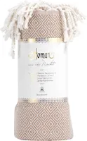 GREENDOOR Hamam Tuch Rautenmuster cappuccino