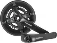 SHIMANO Kurbelgarnitur TY501 46/30 170mm FCTY501 4-kant 7/8-fach mit KSS, schwarz (1 Set)