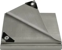 WOLTU Abdeckplane wasserdicht, 280 g/m² PE Schutzplane mit Ösen, UV stabil : Grau 3x6 m Farbe: Grau Größe: 3x6 m