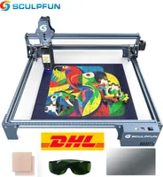 SCULPFUN S9 90W Graviermäschine, 5W Optischer Leistung Gravier Maschine Holz& Acryl cutter Maschine für Glas, Keramik, Schiefer, Holz 410 * 400mm—Blau