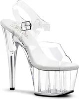 ADORE-708 Damen Sandale von Pleaser, Transparent , EU 40, US 10