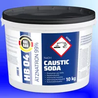 10kg HB04 Ätznatron, kaustisches Soda NaOH, Natriumhydroxid Eimer