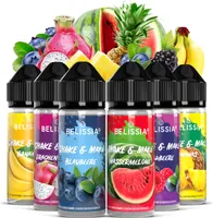 Belissia Shake and Make Set Fruchtkorb - 6x10ml hochdosiertes Lebensmittelaroma + 120ml Schüttelflasche - Für Backen, Speisen, Getränke, DIY & uvm