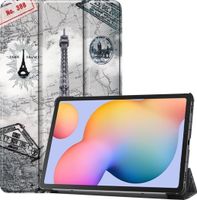 Mobigear Tri-Fold -  Samsung Galaxy Tab S6 Lite Hülle Klapphülle - Eiffelturm