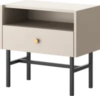 Selsey Divenos - Nachttisch mit Schublade, Greige, 54 cm