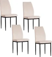 Esszimmerstuhl Madison Samt Creme 4er-Set