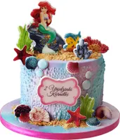 Sweetfanaberia | Tortendekoration Set Arielle - 19 Teile - Disney - Handgemacht - Essbare Kuchendekoration