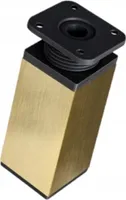 Möbelfüße Stellfuß Verstellbar Kommodenfuß Schrankfuße 4x4cm Höhe 10cm Gold