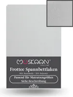 Frottee Spannbettlaken 90x200 cm - 100x200 cm Spannbetttuch Laken weiß