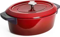 WOLL 'Iron Bräter rechteckig in Chili Red 34 x 26 cm, 12.5 cm 7,5 Lt'