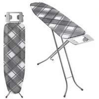 KADAX Klappbares Bügelbrett „Brusand", Dampfbügelbrett mit Metallnetz, 114 cm, Kariert