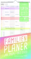 Häfft® Verlag Familienkalender 5-spaltig, Rainbow 2024/2025