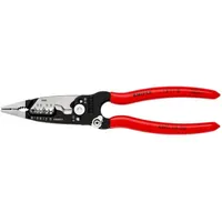 KNIPEX 13 71 8 Multifunkčné elektrikárske kliešte WireStripper Americký model s plastovým poťahom čierne atramentované 200 mm