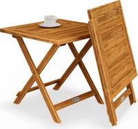 CASARIA® Stolik boczny drewniany W pełni zmontowany Składany 80 kg Balkon