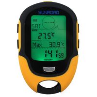 Sunroad FR500 Multifunktions LCD Digital H?henmesser Barometer Kompass Thermometer Hygrometer Wettervorhersage LED Taschenlampe