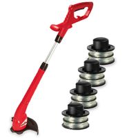 Grizzly Tools Elektro Rasentrimmer ET 3500, 350 Watt, 25 cm Schnittbreite, Doppelfaden,Tippautomatik, inkl. 4 Fadenspulen