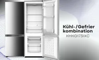 PKM KHKG173IXC Inox Kühlgefrierkombination 161L Kühlschrank LED