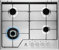 Electrolux KGS6434SX Einbau-Gasherd, Edelstahl, 59 cm, 4 Brenner