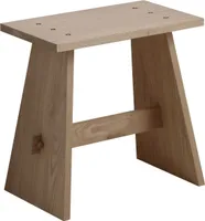 Badhocker mit Ablage aus Holz