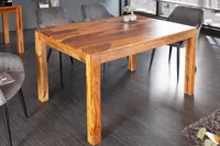 riess-ambiente Massivholz Esstisch PURE 120cm natur stone finish Sheeshamholz einzigartige Maserung Esszimmertisch Esstisch