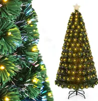 COSTWAY 155 cm LED Weihnachtsbaum Kegelform