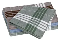 Tobeni 10 Stück Herren Stoff Taschentücher Herrentaschentücher Stofftaschentücher 100% gekämmte Baumwolle , Farbe:Design 18, Grösse:40 cm x 40 cm