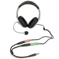 StarTech.com 3,5mm Klinke Audio Y-Kabel - 4 pol. auf 3 pol. Headset Adapter für