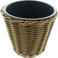 Übertopf Polyrattan rund Ø 32cm – wetterfest, Blumentopf