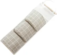 Wand Hängetasche, Hängeaufbewahrung, Hängend Aufbewahrungstasche mit 3 Taschen, Organizer zum Wandorganizer für Kinderzimmer Schlafzimmer Büro(Beige)