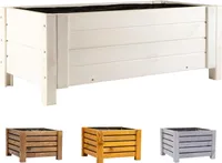 Blumenkasten aus Holz - Rechteckig Weiß 79x39x30cm - Pflanzkasten in 4 Farben und 2 Größen