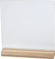 Kreotime - Glassplaat Crea com 15,5cmx15,5 cm Holzfuß | Box ein 10 Stück