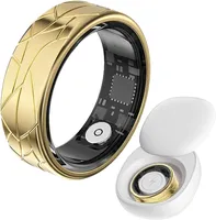 Smart Ring Android IOS Smartringe für Herren Damen Schlaftracker Pulsmesser Schrittzähler Fitness Ring Gold Silber #09-19.0mm