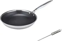 Livington Titan Pan  20 cm - Edelstahpfanne inkl. Thermometer - Backofenfest