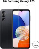 2 Stück Display Schutzglas für Samsung Galaxy A25 Panzerglas Echt 9H Schutzglas HD Bildschirm Schutzfolie