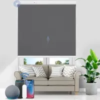 Grandekor Elektrische Rollos mit Lithiumbatterie,Elektrisches Verdunklungsrollo mit Motor & Fernbedingung, Dunkelgrau 50x150cm(BxH) Rollo ohne Bohren Fensterrollo Innen Smart mit Alexa Kompatibel