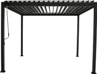 MIRADOR Pergola 88 Basic 3x3,6 Stahl & Aluminium Anthrazit verstellbares Lamellendach