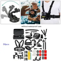 50 in 1 Action Kamera Zubehör Set für Hero Brustgurt Kit GoPro Sport Zubehör Kit Weihnachtsgeschenk schwarz