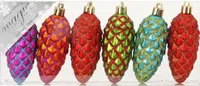 Christbaumschmuck Kunststoff Zapfen 9cm 6er Set - Mille Fiori