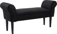 Lavica 831-135BK, čalúnená, MDF, pena, čierna, 102 x 31 x 51 cm