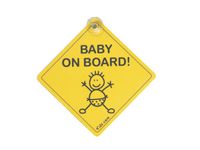 Elro Kids Care - Baby on board - Saugnapf-Sticker, Doppelpack
