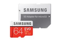 Samsung EVO Plus 64 GB micro SDHC Speicherkarte (rot/weiß, UHS-I U1, Class 10)