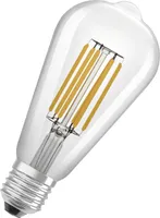 LEDVANCE LED úsporná žárovka, vlákno Edison s paticí E27, teplá bílá (3000K), 4 W, nahrazuje běžné 60W žárovky, obzvláště vysoká energetická účinnost a úspora energie, 1 balení