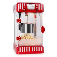 Klarstein Volcano Popcornmaschine - Popcorn-Maker, Popcorn-Bereiter, Retro-Design, 300 Watt, Edelstahl-Topf, Innenbeleuchtung, ca. 60 l/h, rot
