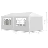 vidaXL Partyzelt 3x6 m Weiß