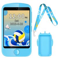 （Blau）Kinder Smartwatch mit 19 Lernspielen, 2,8-Zoll-Touchscreen-Smartphone mit Anruffunktion, SOS-MP3-Kamera-Rechner, Schrittzähler, Kindertelefon für Jungen und Mädchen